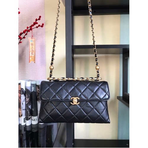 Chanel Flap Lambskin Shoulder Bag AS1267 black
