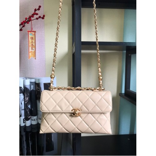 Chanel Flap Lambskin Shoulder Bag AS1267 cream