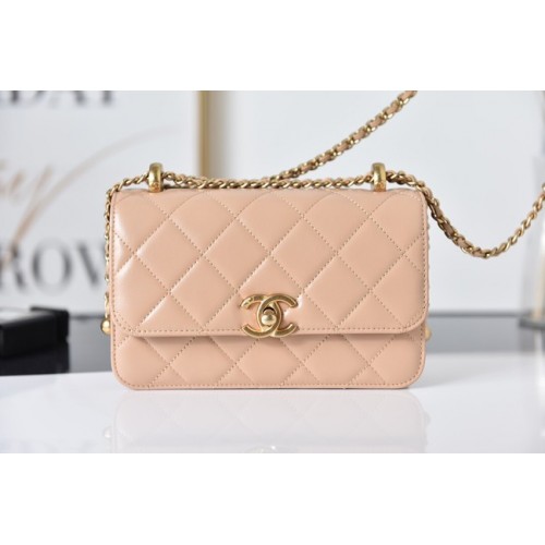 Chanel Flap Lambskin mini Shoulder Bag AS2615 pink
