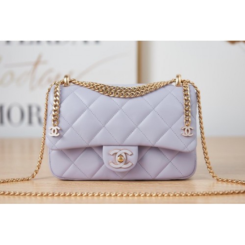 Chanel Flap Lambskin small Shoulder Bag AS3114 Lavender