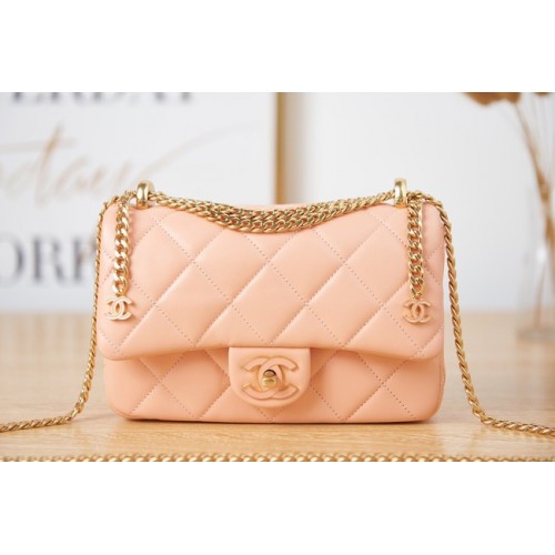 Chanel Flap Lambskin small Shoulder Bag AS3114 pink