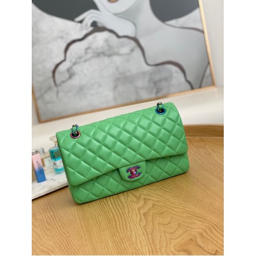 Chanel Flap Mirage Lambskin Shoulder Bag AS1112 green