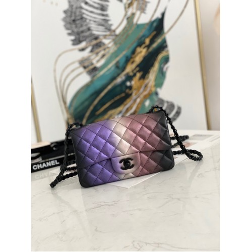 Chanel Flap Mirage Lambskin Shoulder Bag AS1116 black