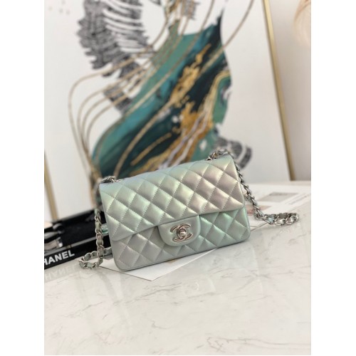 Chanel Flap Mirage Lambskin Shoulder Bag AS1116 sky blue