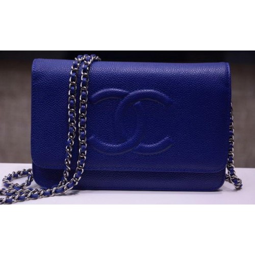 Chanel Flap Shoulder Bag Cavier Leather A33817 Blue