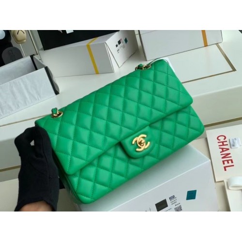 Chanel Flap Shoulder Bag Original Sheepskin leather A1112 Green