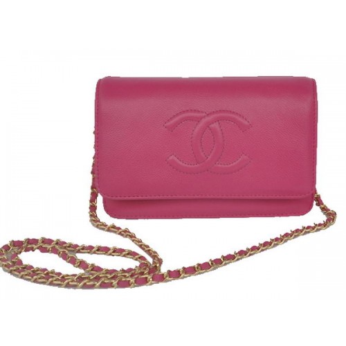 Chanel Flap Shoulder Bag Rose Calfskin Leather CHA33817 Gold
