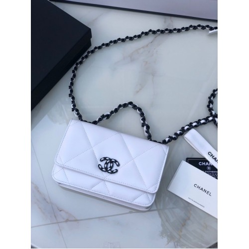Chanel Flap Shoulder Bag mini Original leather AS0957 white