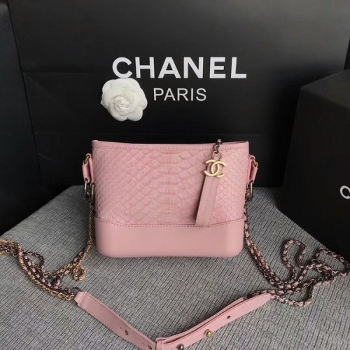 Chanel Gabrielle Mini Shoulder Bag Original Python Leather 8122A Pink