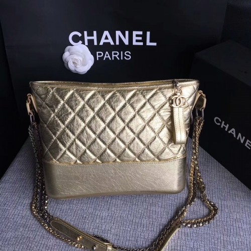 Chanel Gabrielle Shoulder Bag Original Calfskin Leather A93842 Grey