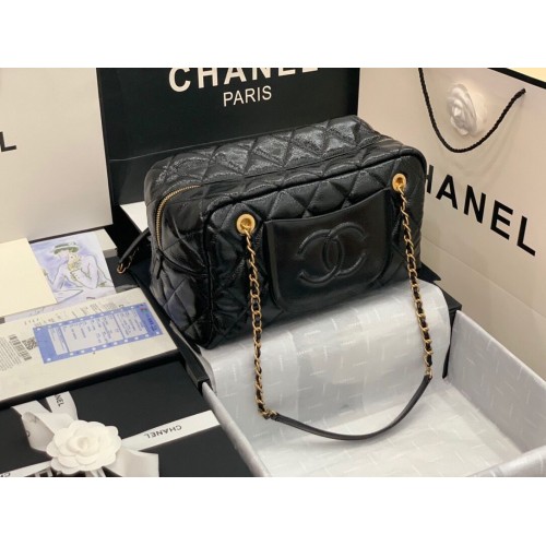 Chanel Grosse Bowling Tasche Original Leather Bag  AS2229 Black