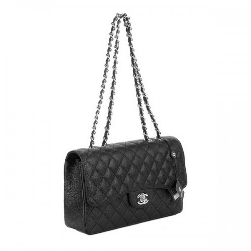 Chanel Jumbo Caviar Flap Bags A28600 Black