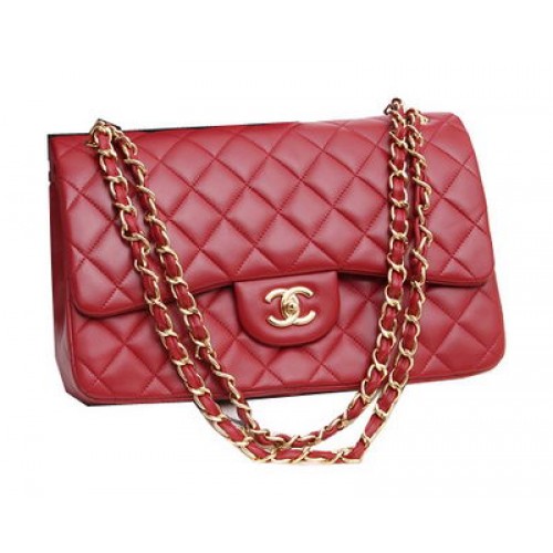Chanel Jumbo Double Flaps Bags Original Lambskin Leather A36097 Burgundy