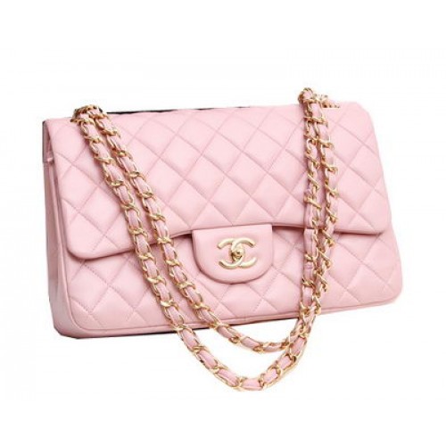 Chanel Jumbo Double Flaps Bags Original Lambskin Leather A36097 Pink