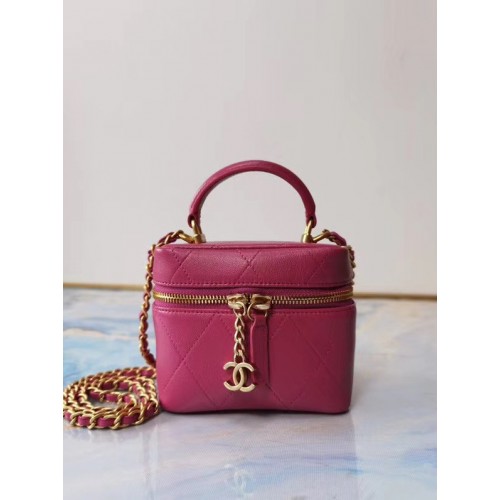 Chanel Lambskin Crystal Calfskin Gold-Tone Metal AS1889 rose