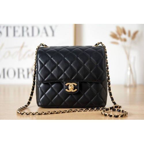 Chanel Lambskin MINI FLAP BAG AS3648 black