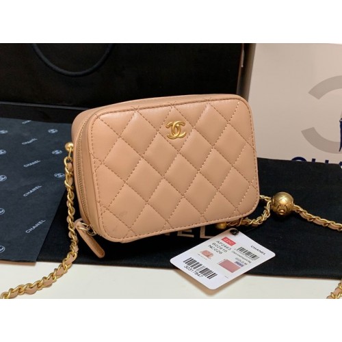 Chanel Lambskin camera bag AS2463 apricot