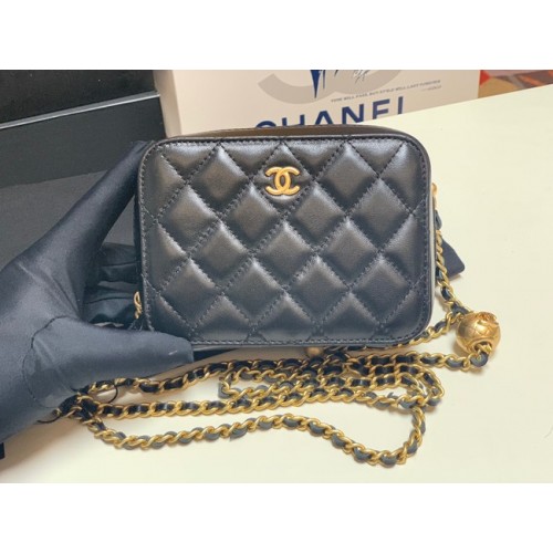 Chanel Lambskin camera bag AS2463 black