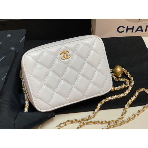 Chanel Lambskin camera bag AS2463 white