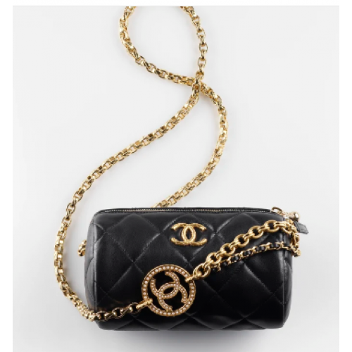 Chanel MINI BOWLING BAG AS3384 black
