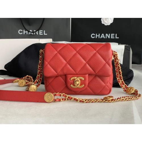 Chanel MINI FLAP BAG AS3368 Burgundy