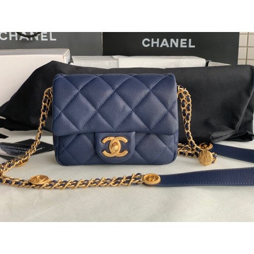 Chanel MINI FLAP BAG AS3368 Royal Blue