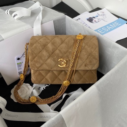 Chanel MINI FLAP BAG AS3378 brown