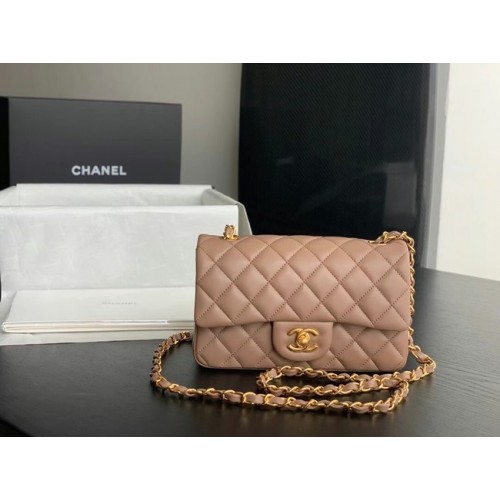 Chanel MINI Flap Bag Original Sheepskin Leather 1116 Taupe