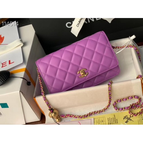 Chanel MINI Flap Bag Original Sheepskin Leather 33814 Lavender