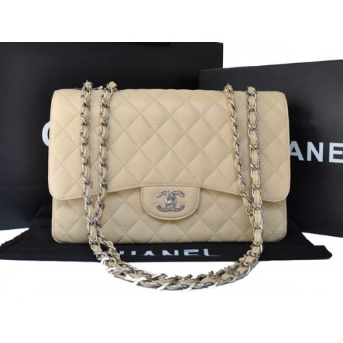 Chanel Original Caviar Leather Flap Bag A28600 Apricot