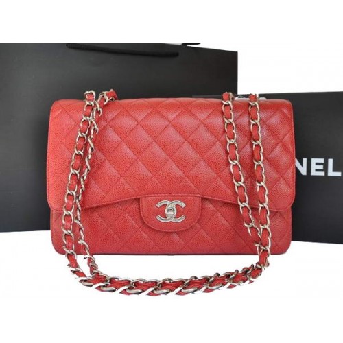 Chanel Original Caviar Leather Flap Bag A28600 Red