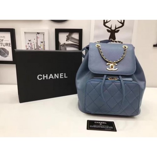 Chanel Original Leather Backpack CHA2590 Blue