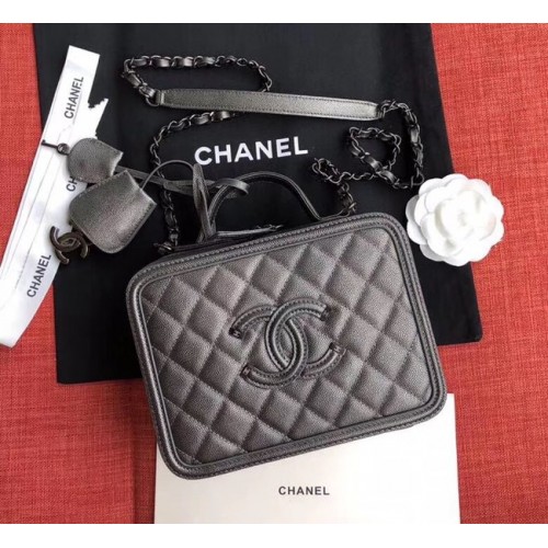 Chanel Original Leather Cosmetic Bag A93343 Black