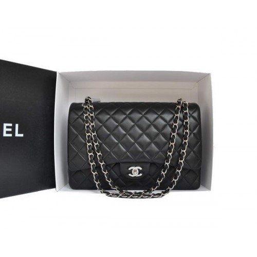 Chanel Original Leather Jumbo Flap Bag A47600 Black