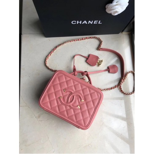 Chanel Original Leather Medium Cosmetic Bag 93443 Pink