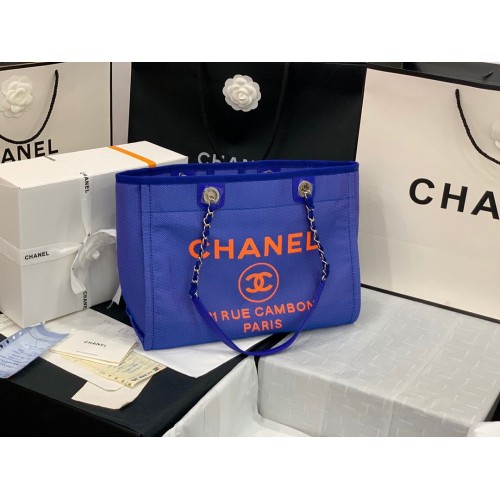Chanel Original Medium Shopping Bag 67001 Blue