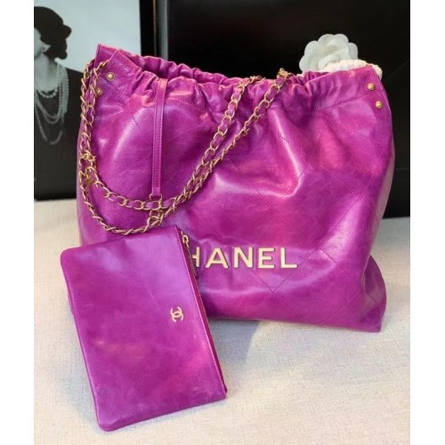 Chanel Original Oil Wax Leather Calfskin Cable Shopping Bag A67088 rose