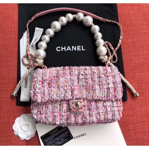 Chanel Original Pearl Shoulder Strap Bag A1112 Pink
