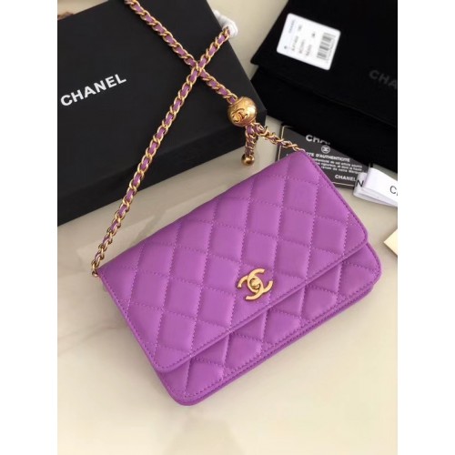Chanel Original Small classic Sheepskin flap bag AS33814 Lavender