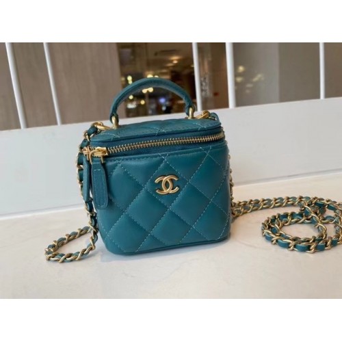 Chanel Original Small classic chain box handbag AP2198 blue