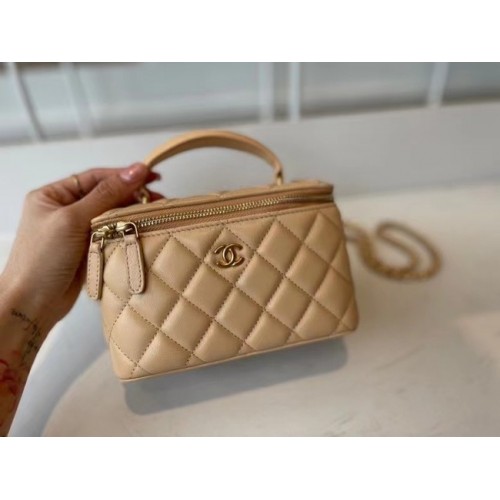 Chanel Original Small classic chain box handbag AP2199 Apricot