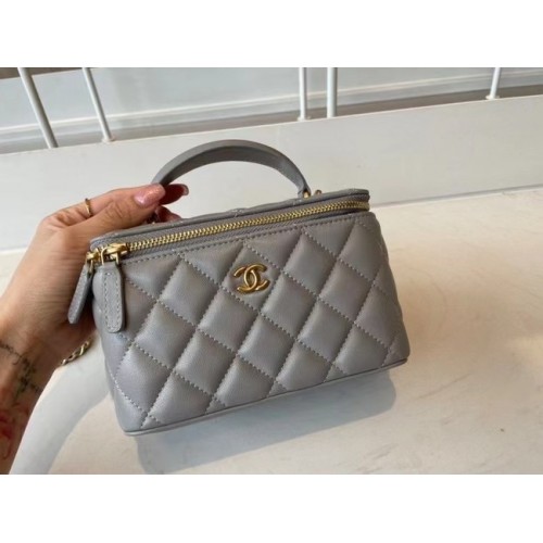 Chanel Original Small classic chain box handbag AP2199 grey