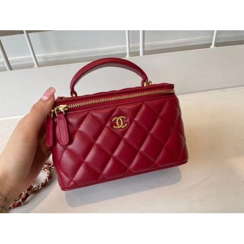 Chanel Original Small classic chain box handbag AP2199 red