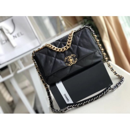Chanel 19 flap bag AS1160 Black