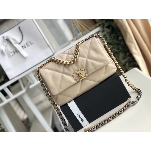 Chanel 19 flap bag AS1160 Cream