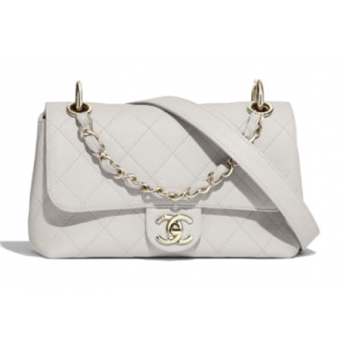 Chanel Original Soft Leather Small flap bag  AS1459 white