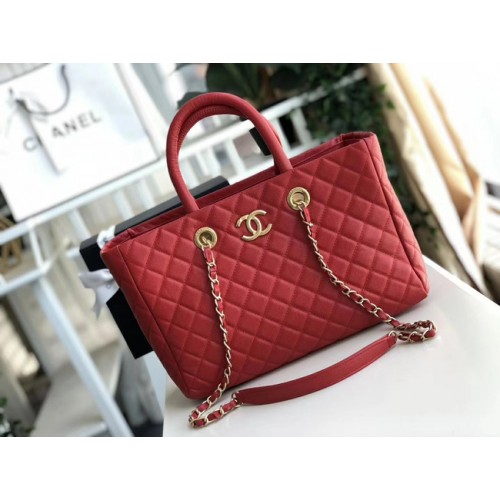 Chanel Original large shopping bag Grained Calfskin A93525 red