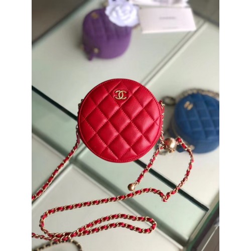 Chanel Original mini Sheepskin bag AS1449 red