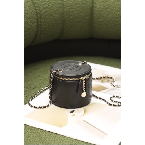 Chanel Original mini classic chain box handbag SS2021 black