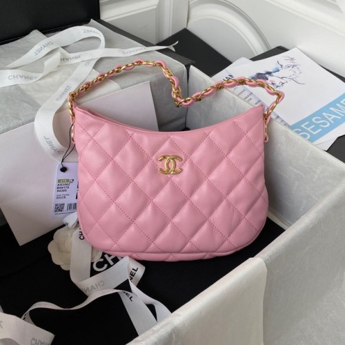 Chanel SMALL BAG Lambskin Gold-Tone Metal AS3562 PINK